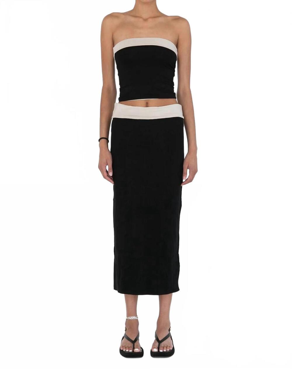 NEW TROIS reversible kendall set in black/bone